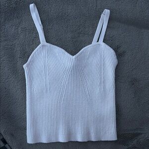 Wild Fable White Ribbed Tank Top